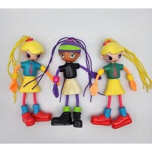 2003 Betty Spaghetty Dolls Set of 3 McDonalds 7" Hannah Betty